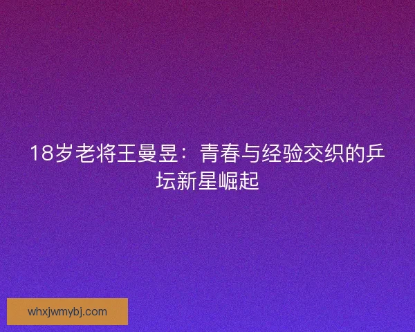 18岁老将王曼昱：青春与经验交织的乒坛新星崛起