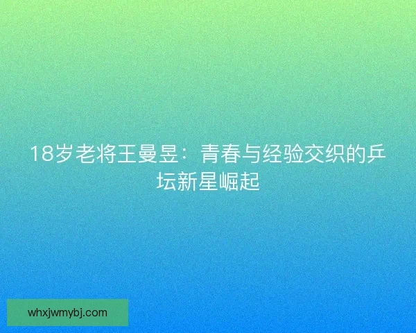 18岁老将王曼昱：青春与经验交织的乒坛新星崛起