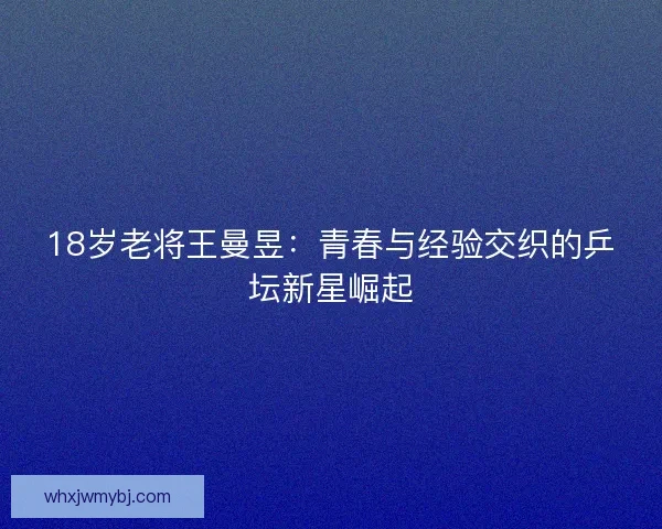 18岁老将王曼昱：青春与经验交织的乒坛新星崛起